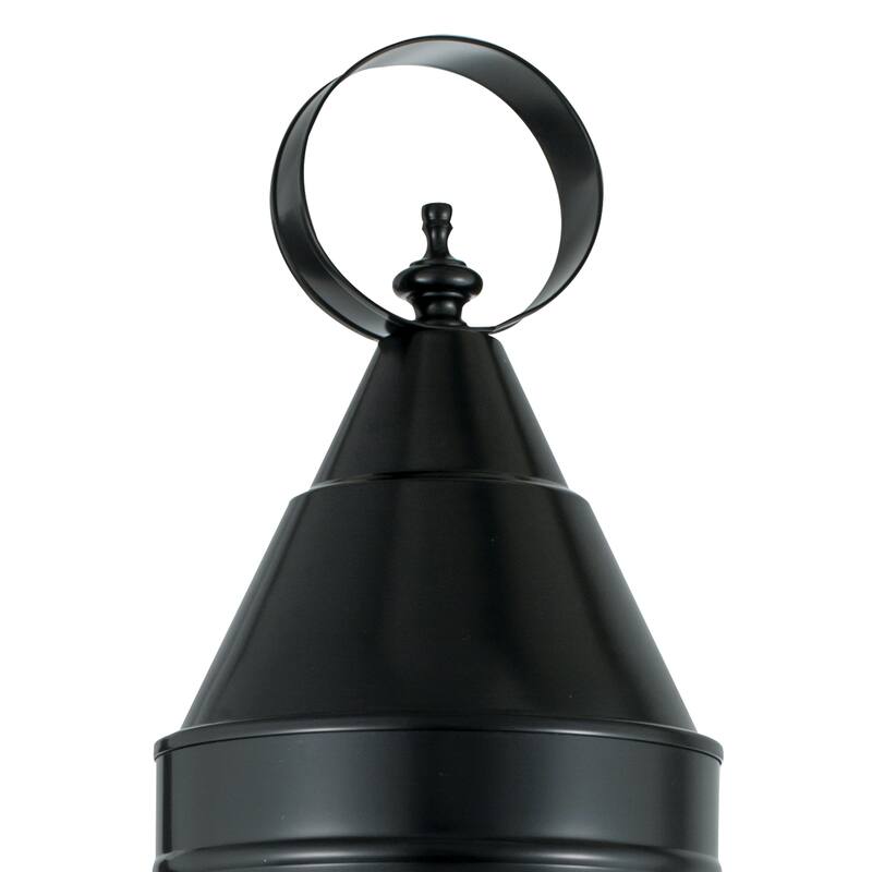 Elk Home Classic Onion Outdoor Post Light - Gun Metal with Seeded Glass