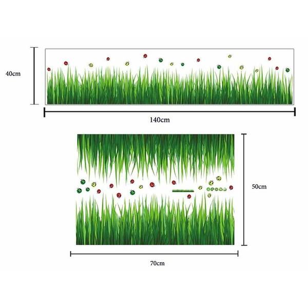 Walplus Lady Bird Grass Skirting 3D Butterflies Wall Sticker Kid Decal