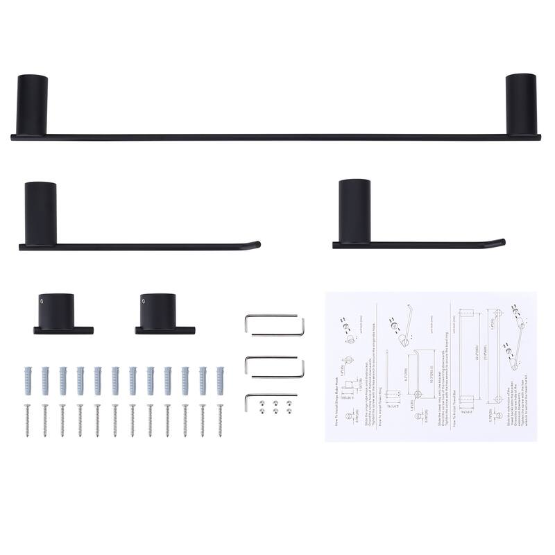 WOWOW 5-Piece Bath Hardware Set Accessory