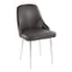 Option Grey Faux Leather/Chrome