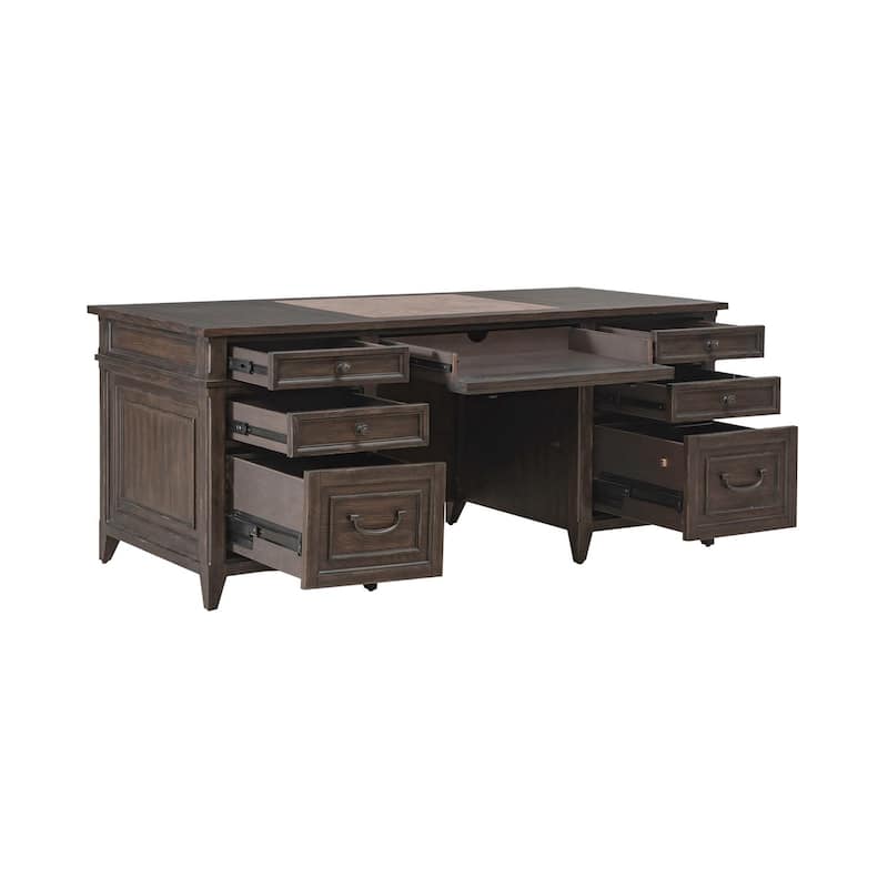 Paradise Valley Saddle Brown Executive Desk