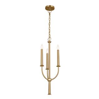 Kichler Lighting Florence 3-Light Brushed Natural Brass Mini Chandelier