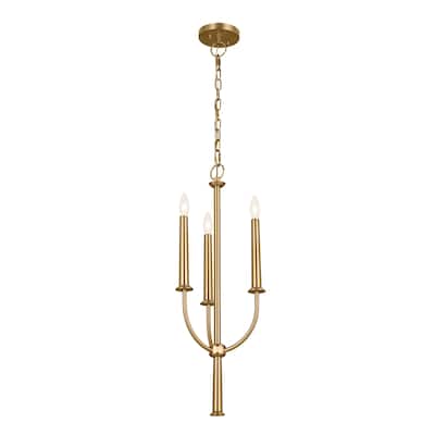 Kichler Lighting Florence 3-Light Brushed Natural Brass Mini Chandelier