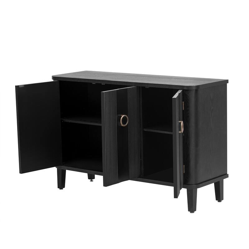 Simple Cabinet with Three Doors,Adjustable