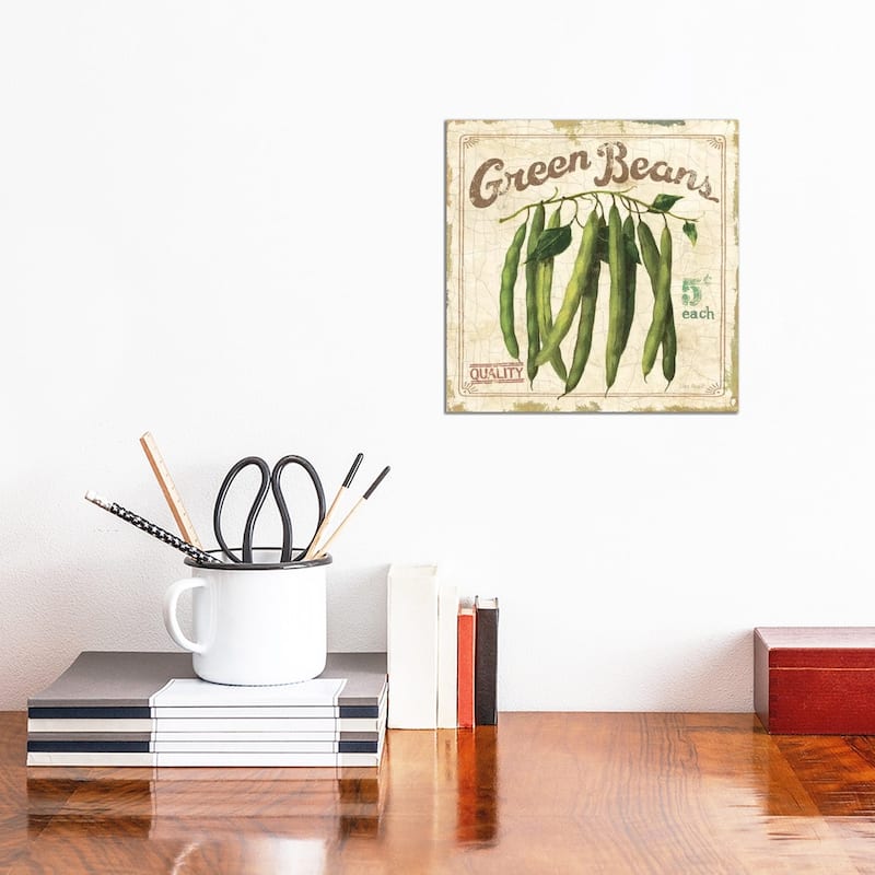 iCanvas "Green Beans (On Special II)" by Lisa Audit Canvas Print - 12x12x1.5