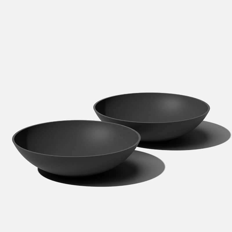 Veradek Pure Series Lane Bowl - 6"H x 24"DIA 2PK - Black