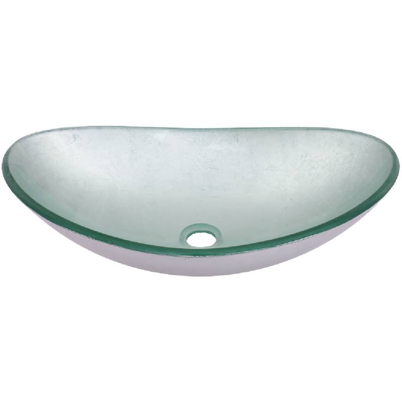 Miseno Painted Foil 21-1/2" Oval Glass Vessel Bathroom Sink