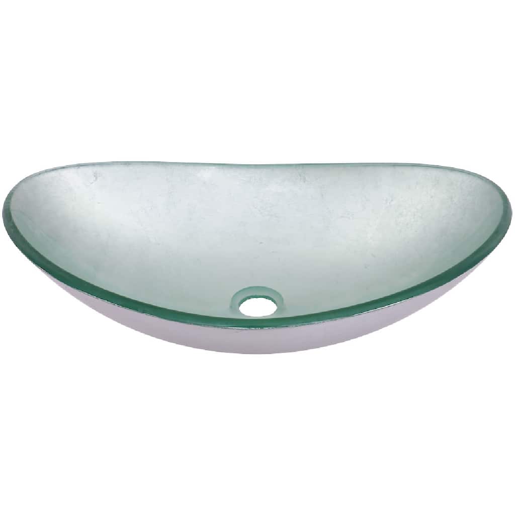Miseno Painted Foil 21-1/2" Oval Glass Vessel Bathroom Sink