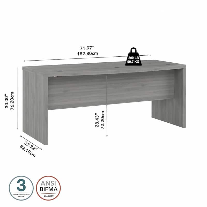 Echo 72W Bow Front Desk by Bush Business Furniture