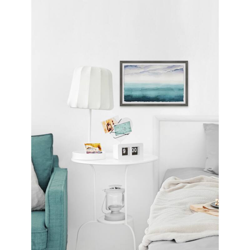 Dusk on the Bay V Framed Wall Art, Elegant Home Touch - Sophisticated Artwork for Refined Décor