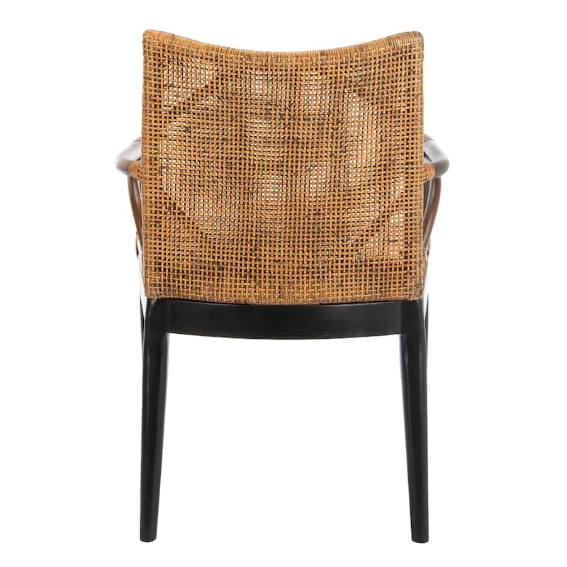 SAFAVIEH Vasatha Tropical Coastal Cushion Arm Chair - 21.5" W x 23.5" L x 32.3" H - 22"Wx24"Dx32"H