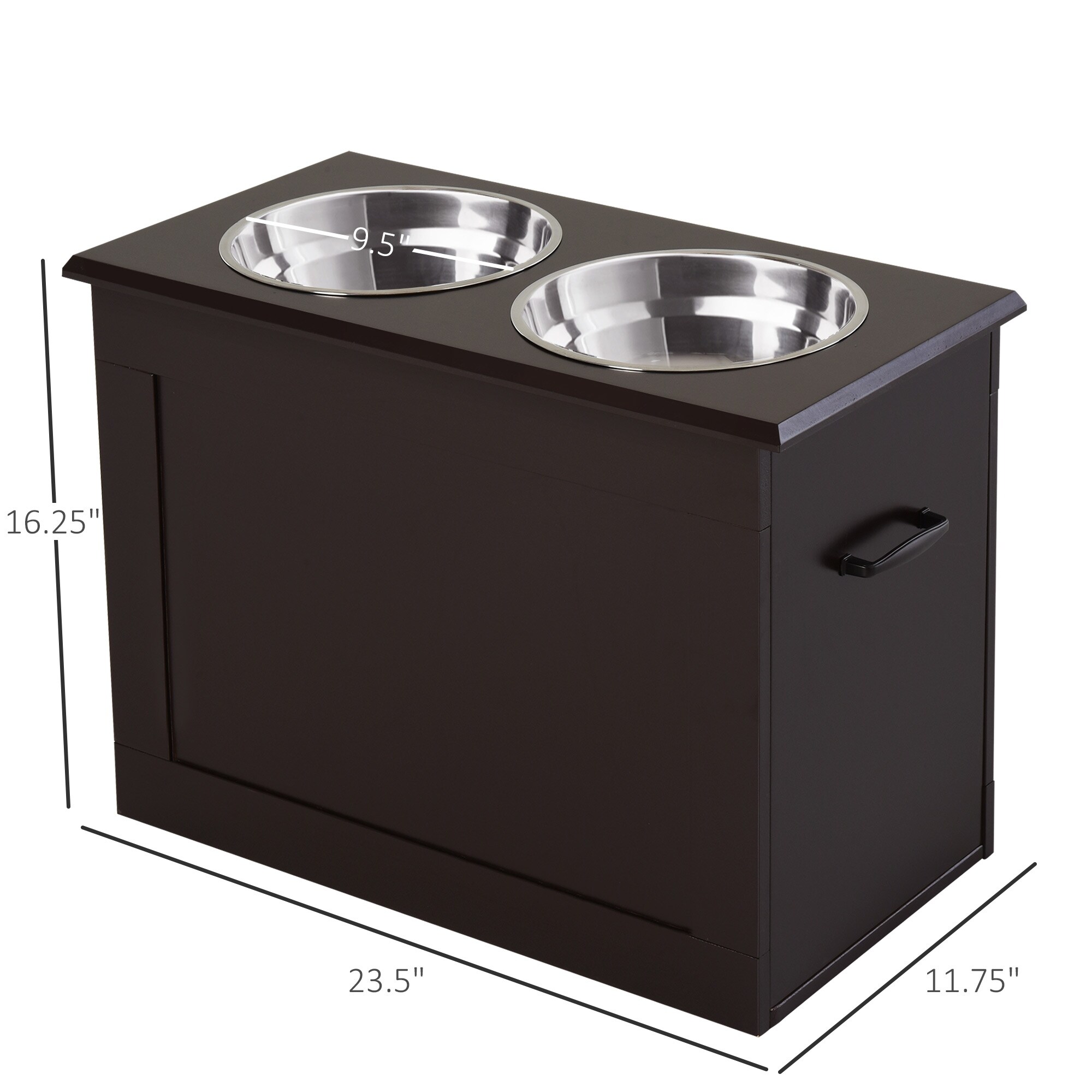 Dog feeding station for shop 2 dogs