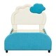 preview thumbnail 3 of 48, Cute Upholstered Bed Frame Cloud-Shaped