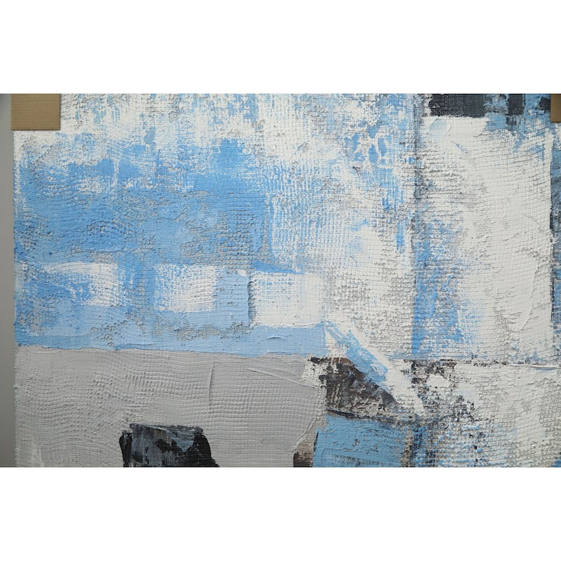 Reflections Hand Painted Abstract Vertical Canvas Wall Art 47x31 Inch