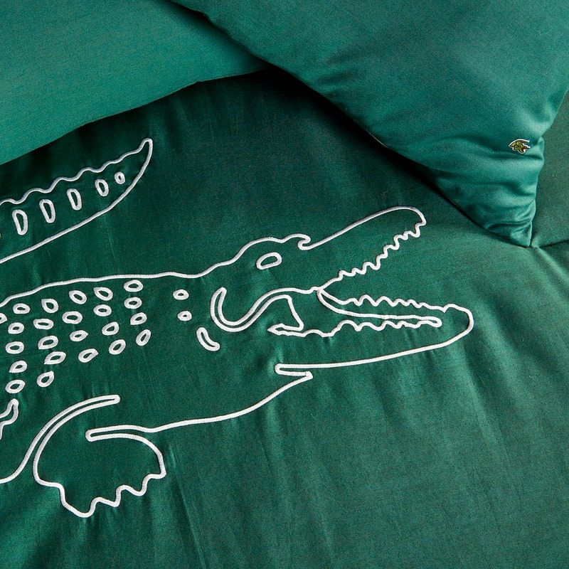 Lacoste Embroidered Big Croc Cotton Decorative Pillow