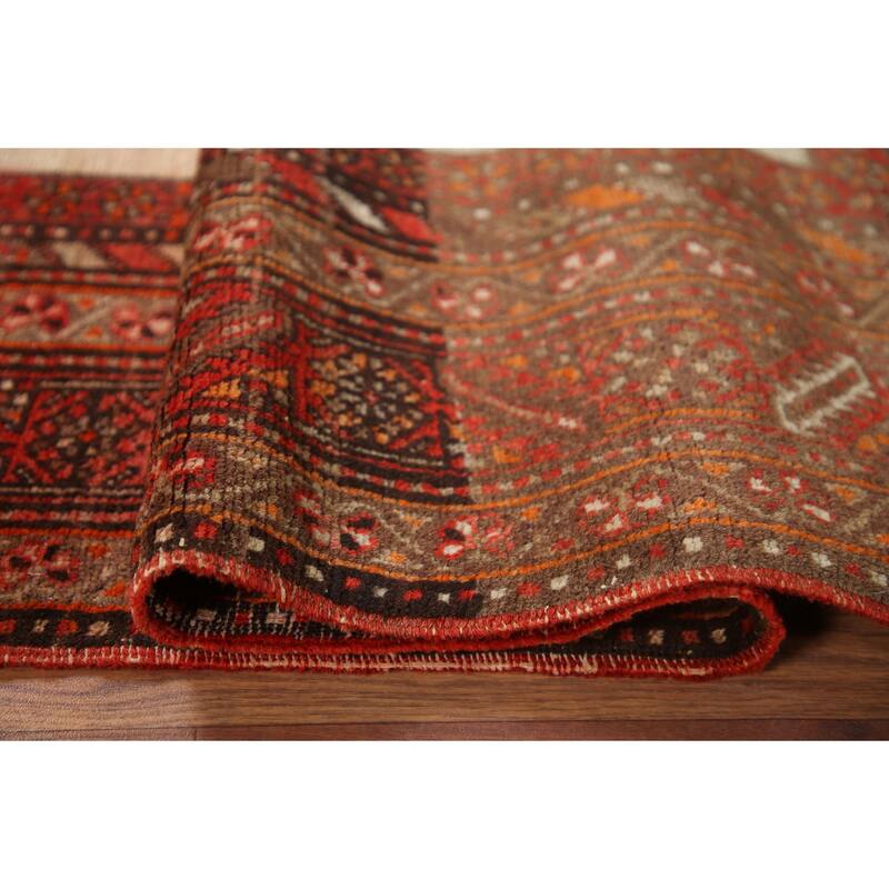 Malayer Vegetable Dye Persian Rug Hand-knotted Wool Carpet - 4'2" x 6'8"