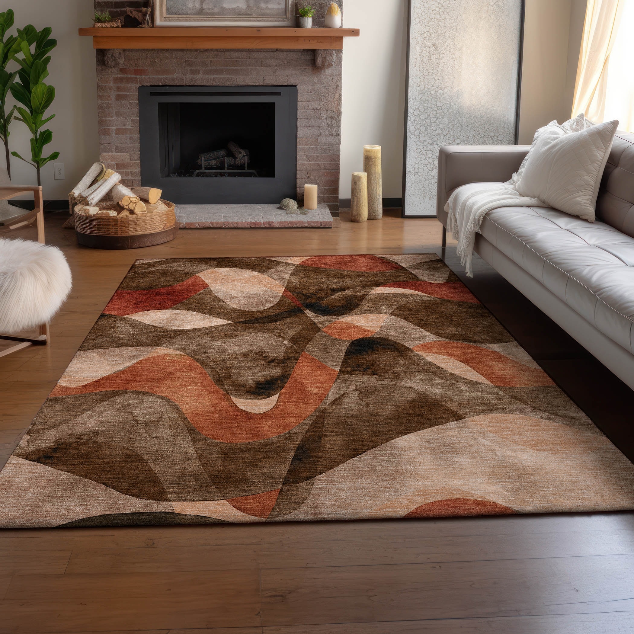 Premium Washable Abstract Mayfield Rug - Super Soft
