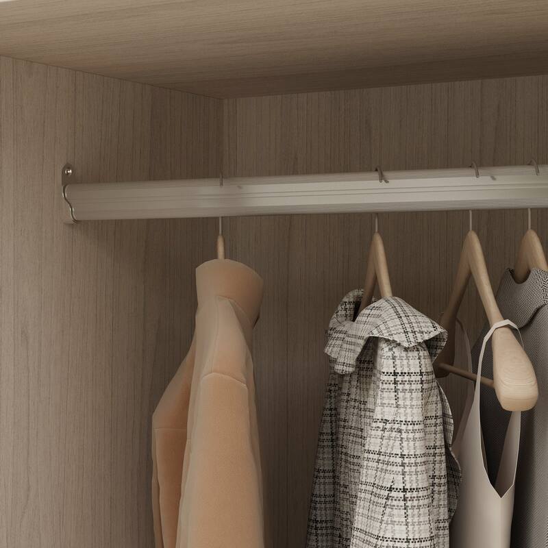 Modular Modern Glass Door Wardrobe:Storage Closet Solution Armoire