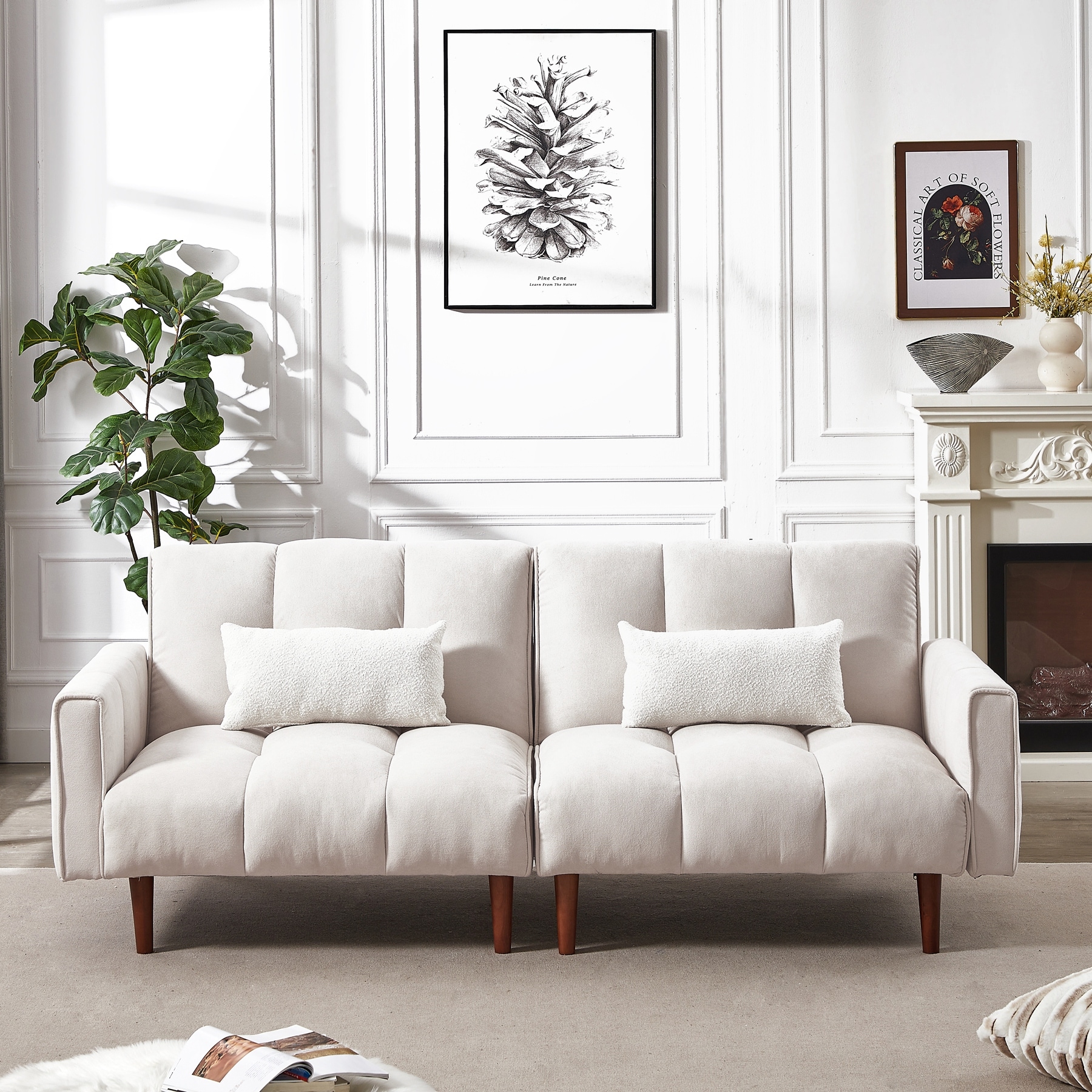 Pine futon hot sale sofa bed