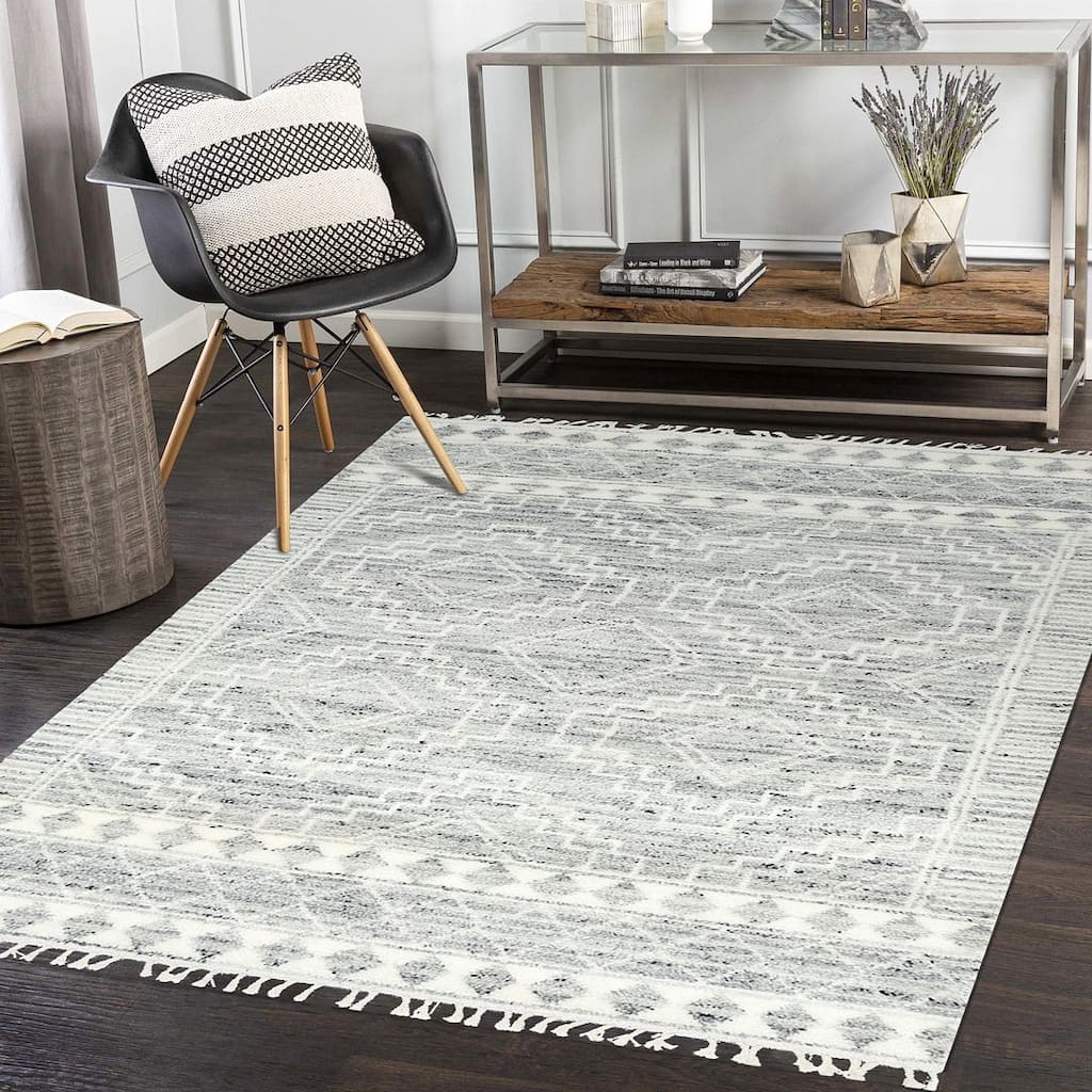 Overton Handmade Boho Moroccan Area Rug