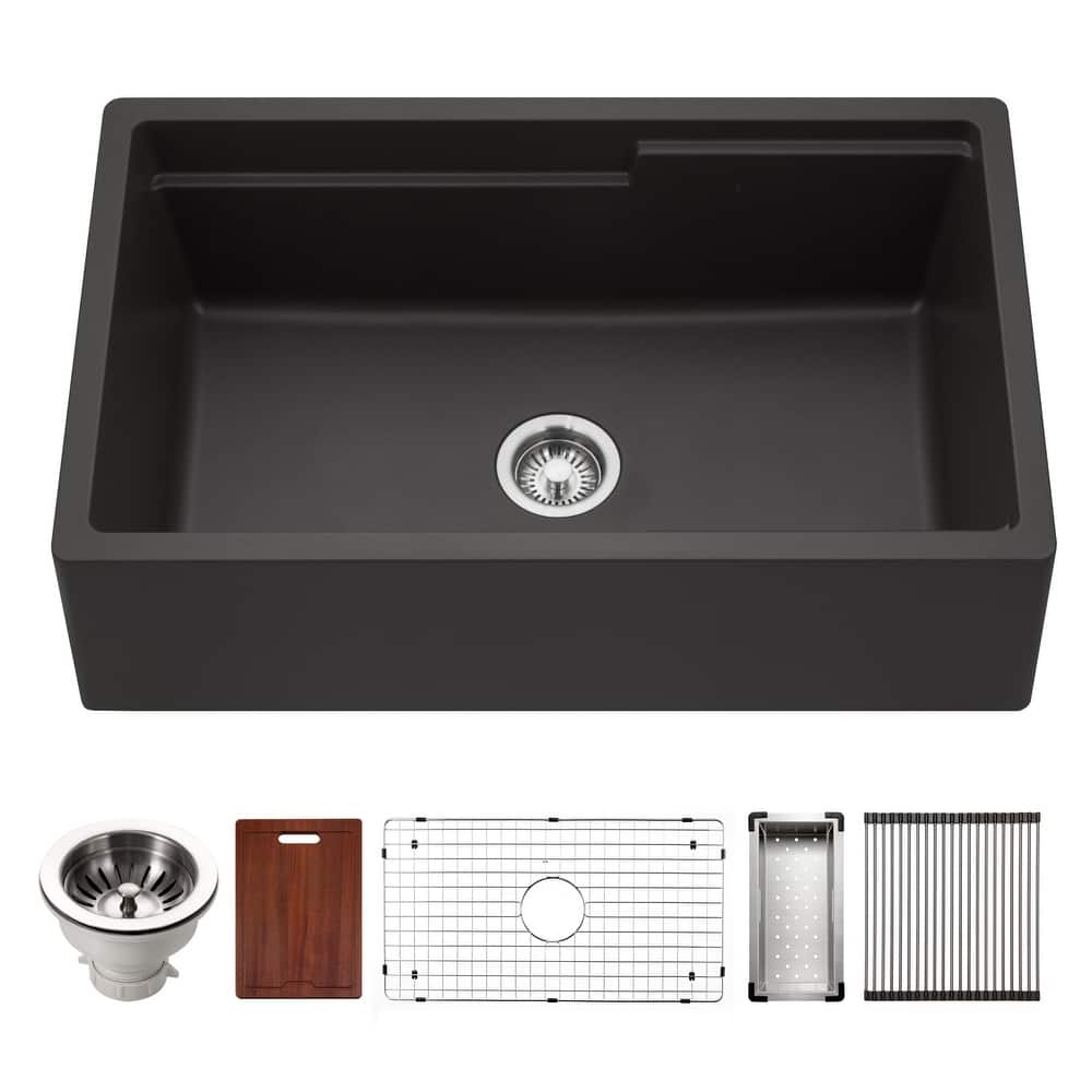 Houzer W-133-C Quartztone 33" Farmhouse Single Basin Granite Composite