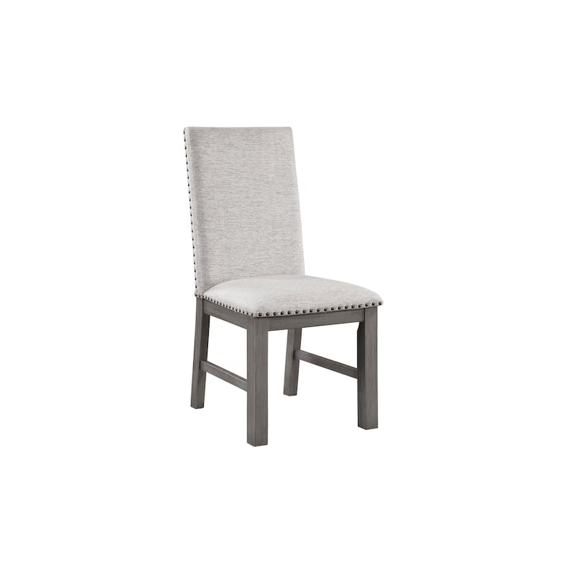 Ferrara Gray Rustic Modern Fabric Dining Room Set
