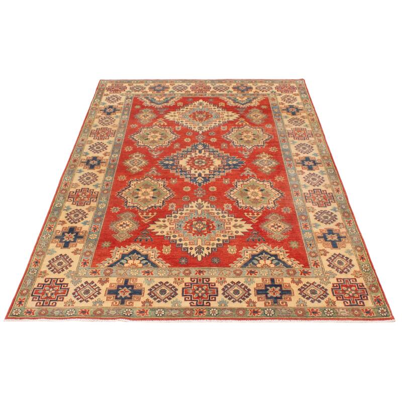 ECARPETGALLERY Hand-knotted Finest Ghazni Red Wool Rug - 6'6 x 9'8