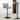 Swivel Barstool with Channel Tufted Leatherette Seat -  20 L x 19 W x 34 H Inches 