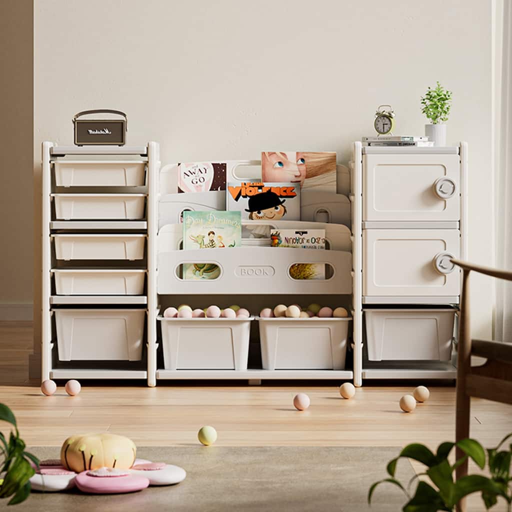 4-Tier Book organizers Storage and 2 cabinet storage