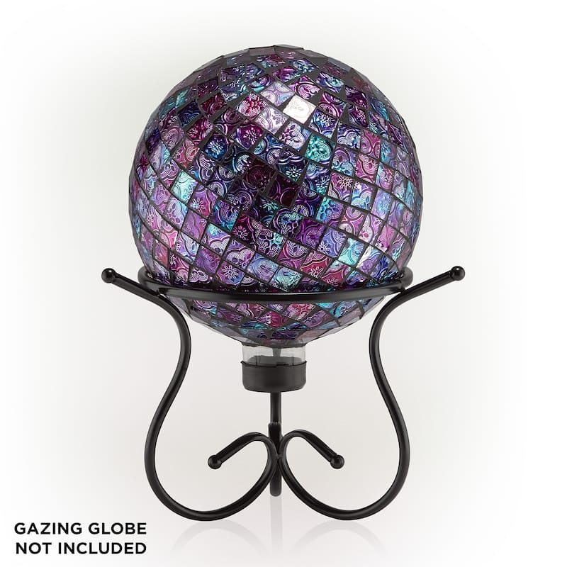 Alpine Corporation 9" Tall Indoor/Outdoor Metal Gazing Globe Display Stand