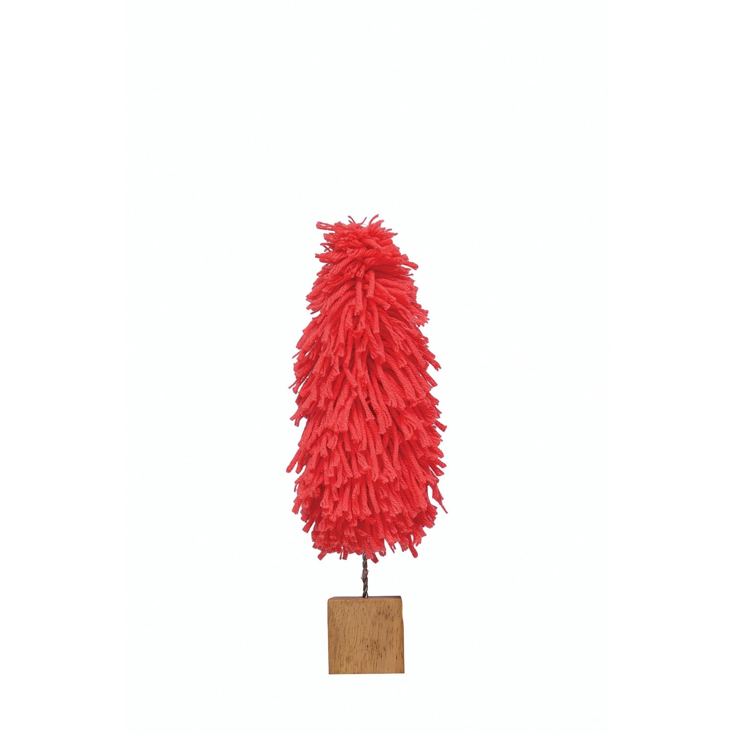 Fabric Yarn Tree with Wood Block Base