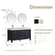 preview thumbnail 58 of 99, Leon 60 in. Double Bathroom Vanity with Composite Stone Top