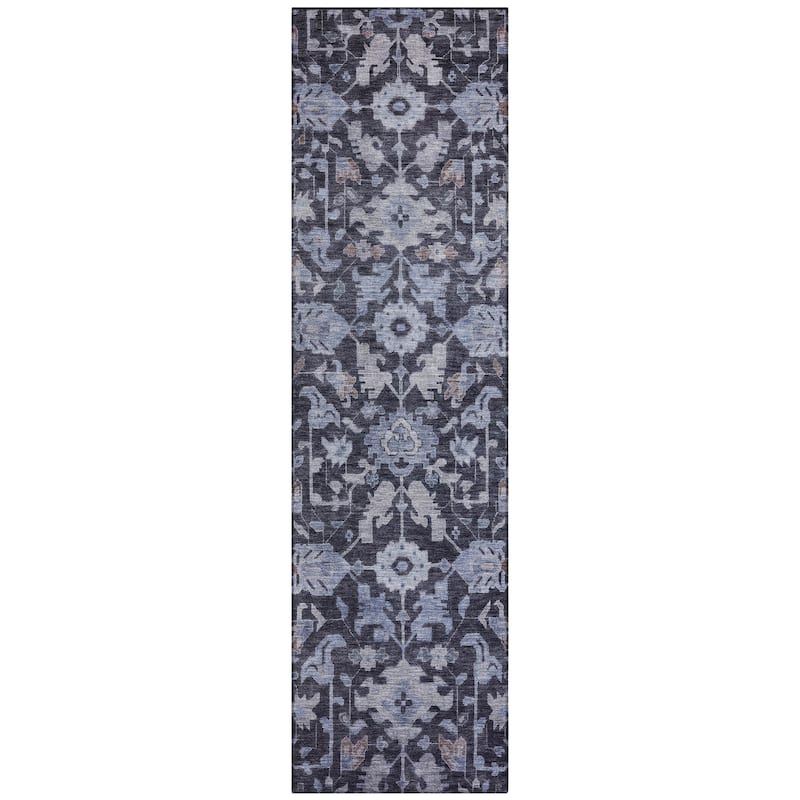 Machine Washable Indoor/ Outdoor Casual Traditional Chantille Rug