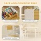 preview thumbnail 15 of 15, Qaba Kids Desk and Chair Set with Paper Roll, Kids Art Table and Chairs Set with Storage Shelves, Activity Craft Table