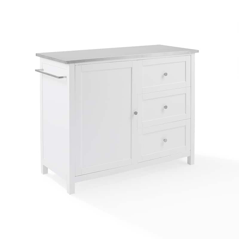 Crosley Soren Stainless Steel Top Kitchen Island/Cart - 18.13"d x 42.13"w x 37.5"h