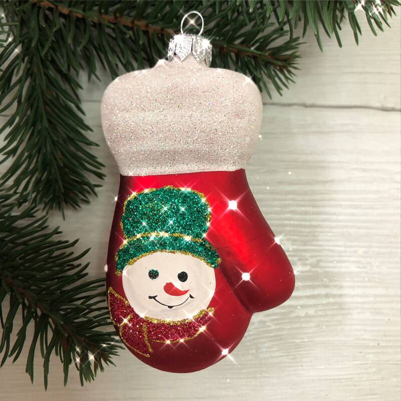 STP Goods The Mitten Glass Christmas Tree Ornament - Made In Ukraine