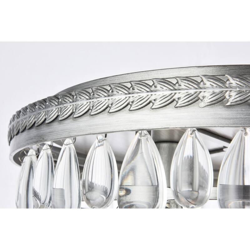 Sylvia Crystal/ Metal Tiered Flush Mount - 15 Inch