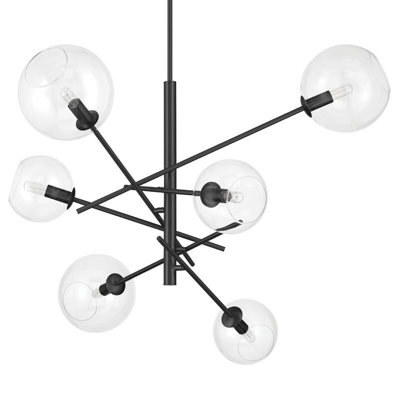 Hunter Farling 6-Light Chandelier - Entry, Dining Room, Living Room - Contemporary, Transitional - Adjustable