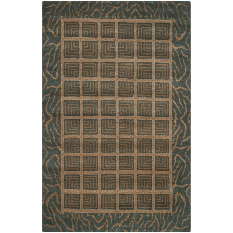 SAFAVIEH Couture Hand-knotted Nepalese Sharilyn Wool Rug - 3' x 5' - Teal