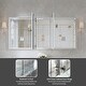 preview thumbnail 45 of 53, 56''/64''W X 30''H Recessed Or Surface Wall Mount Bathroom Medicine Cabinet With Adjustable Glass Shelves