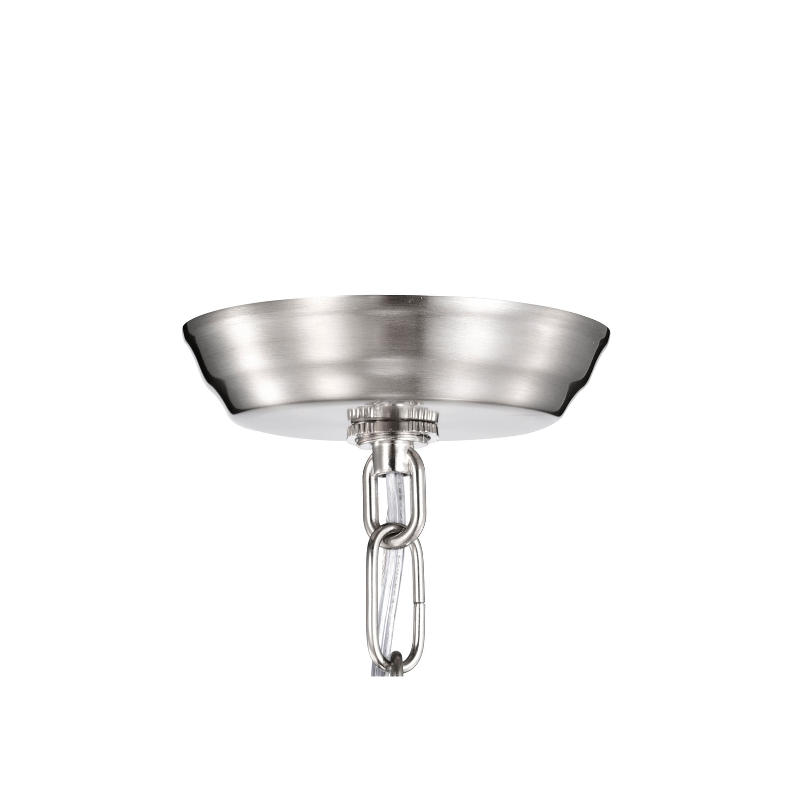 Brushed Nickel 4-Light Lantern Pendant 20 in. with Sleeve