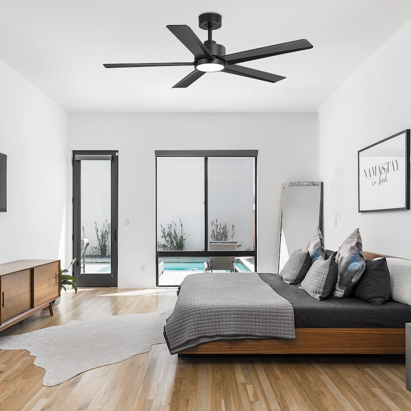 Breezary 65"/52"/42" 5-Blade LED Ceiling Fan with Light Kit and Remote