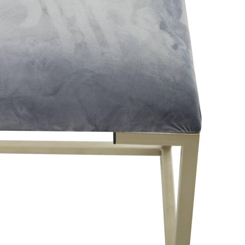 Light Gray Wood Vanity with Stool with Hidden Mirror