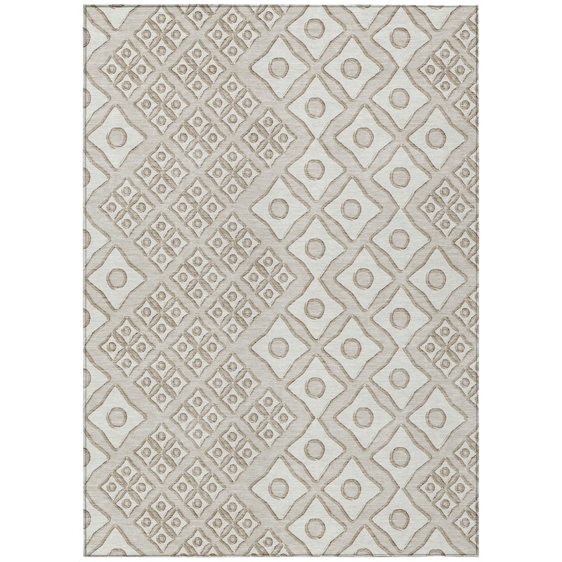Machine Washable Indoor/ Outdoor Chantille Diamond Rug
