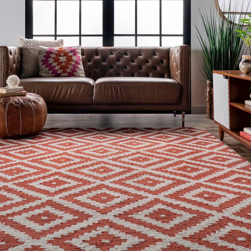 Nuloom Kellee Hand Tufted Geometric Wool Area Rug