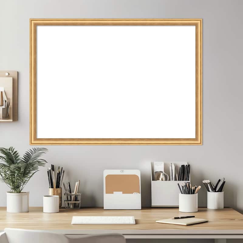 Amanti Art Salon Scoop Gold Framed Dry Erase Magnetic Board