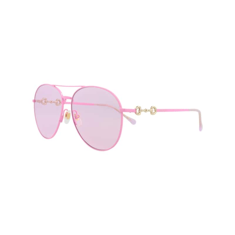 Gucci Aviator-Frame Metal Sunglasses