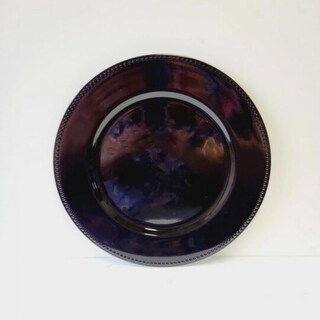 Black Beaded Charger Plate
