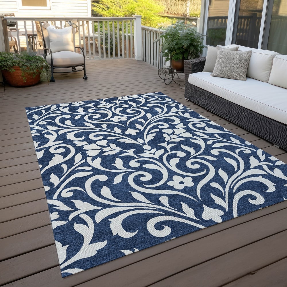 Machine Washable Indoor/ Outdoor Chantille Traditional Elegant Rug