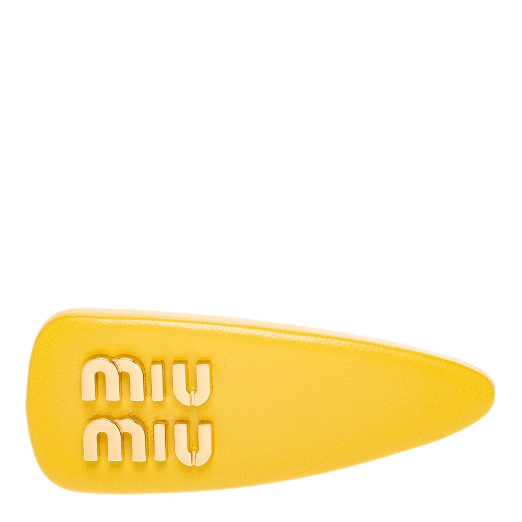Miu Miu Nappa Leather Hair Clip